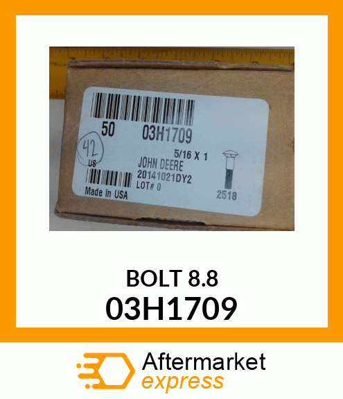 BOLT, ROUND HEAD SHORT SQUARE NECK 03H1709