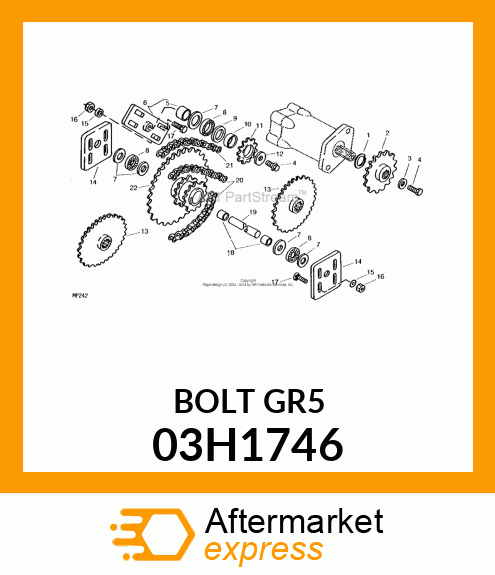 BOLT, ROUND HEAD SHORT SQUARE NECK 03H1746