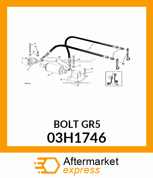 BOLT, ROUND HEAD SHORT SQUARE NECK 03H1746