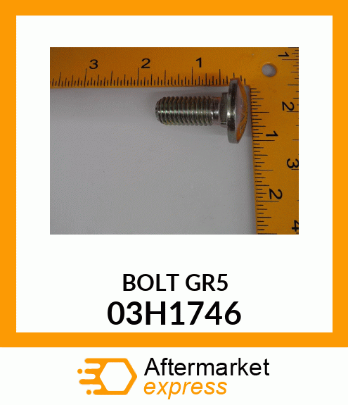 Spare part 03H1746 + BOLT, ROUND HEAD SHORT SQUARE NECK