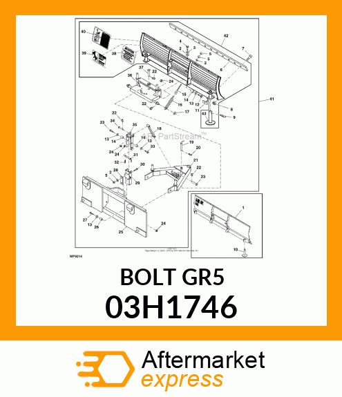 BOLT, ROUND HEAD SHORT SQUARE NECK 03H1746