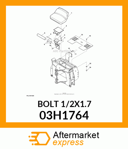 BOLT, ROUND HEAD SHORT SQUARE NECK 03H1764