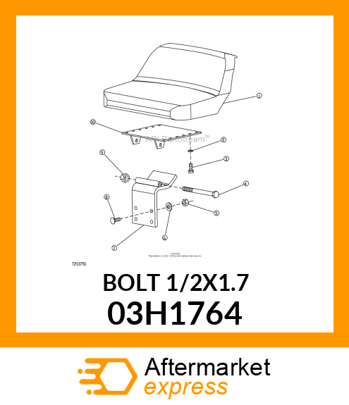 BOLT, ROUND HEAD SHORT SQUARE NECK 03H1764