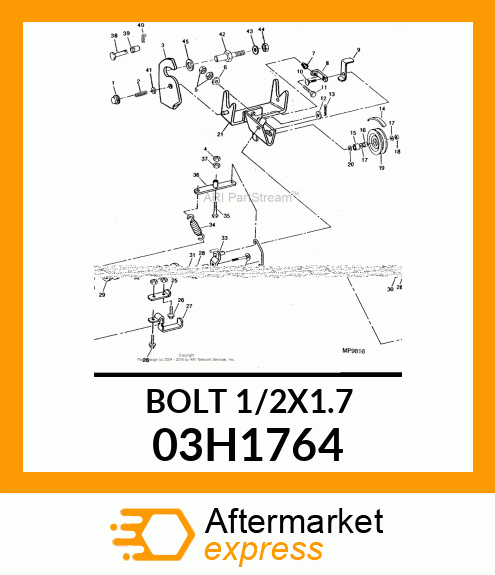 BOLT, ROUND HEAD SHORT SQUARE NECK 03H1764