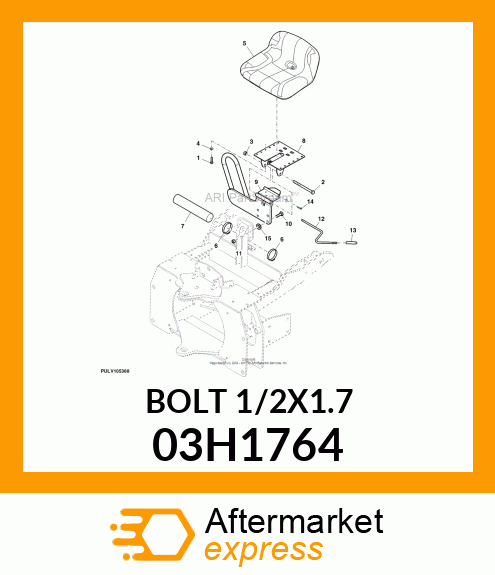 BOLT, ROUND HEAD SHORT SQUARE NECK 03H1764