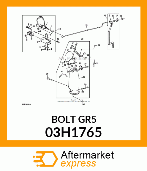 BOLT, ROUND HEAD SHORT SQUARE NECK 03H1765