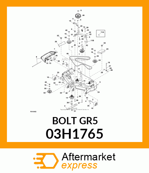 BOLT, ROUND HEAD SHORT SQUARE NECK 03H1765