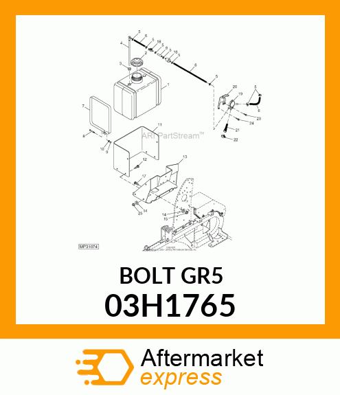 BOLT, ROUND HEAD SHORT SQUARE NECK 03H1765