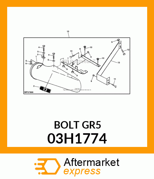 BOLT, ROUND HEAD SHORT SQUARE NECK 03H1774