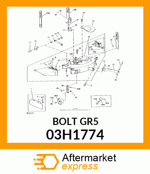 BOLT, ROUND HEAD SHORT SQUARE NECK 03H1774