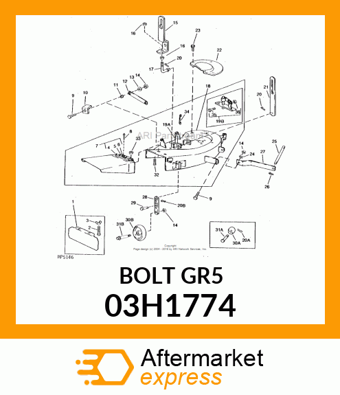 BOLT, ROUND HEAD SHORT SQUARE NECK 03H1774