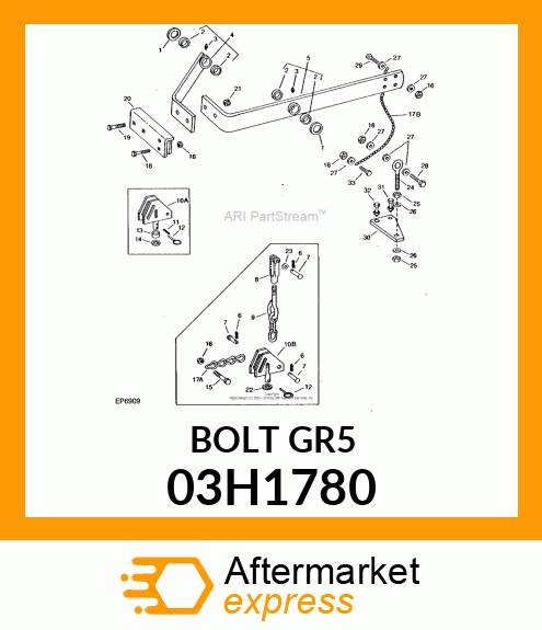 BOLT, ROUND HEAD SQUARE NECK 03H1780