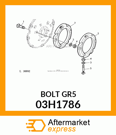 BOLT, ROUND HEAD SQUARE NECK 03H1786