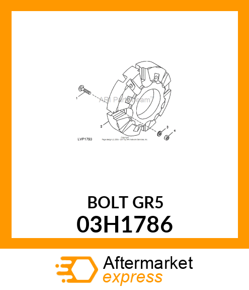 BOLT, ROUND HEAD SQUARE NECK 03H1786