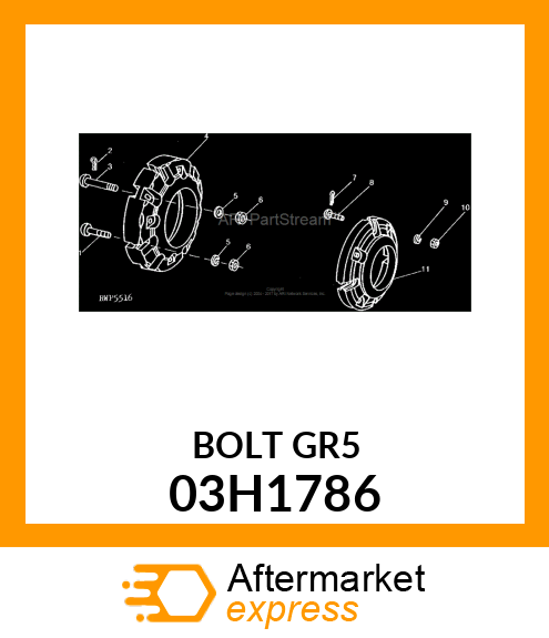 BOLT, ROUND HEAD SQUARE NECK 03H1786