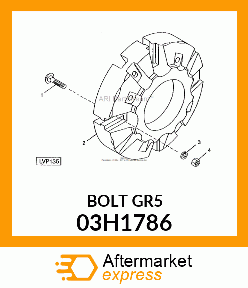 BOLT, ROUND HEAD SQUARE NECK 03H1786