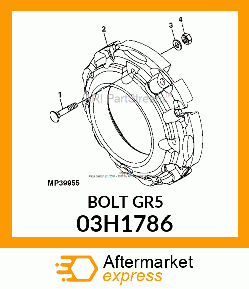 BOLT, ROUND HEAD SQUARE NECK 03H1786