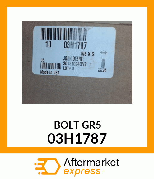 BOLT, ROUND HEAD SQUARE NECK 03H1787