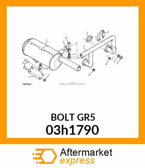 BOLT, ROUND HEAD SHORT SQUARE NECK 03h1790