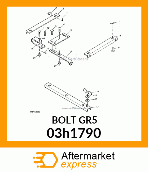 BOLT, ROUND HEAD SHORT SQUARE NECK 03h1790