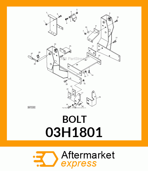 BOLT, ROUND HEAD SHORT SQUARE NECK 03H1801