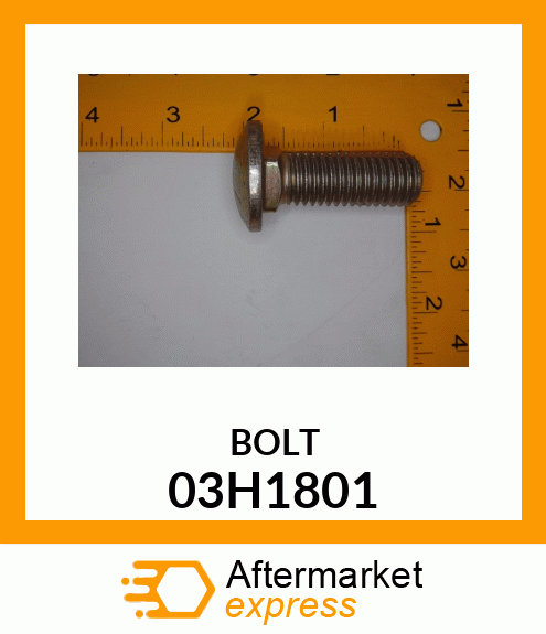 BOLT, ROUND HEAD SHORT SQUARE NECK 03H1801