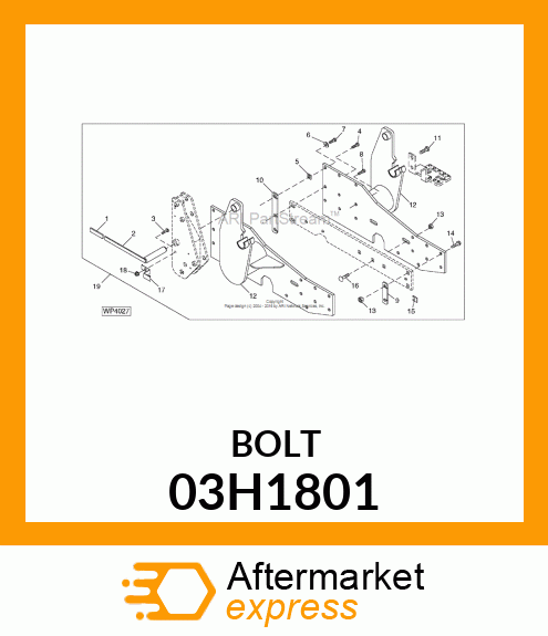 BOLT, ROUND HEAD SHORT SQUARE NECK 03H1801