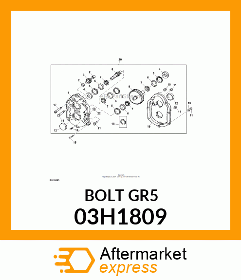 BOLT, ROUND HEAD SHORT SQUARE NECK 03H1809