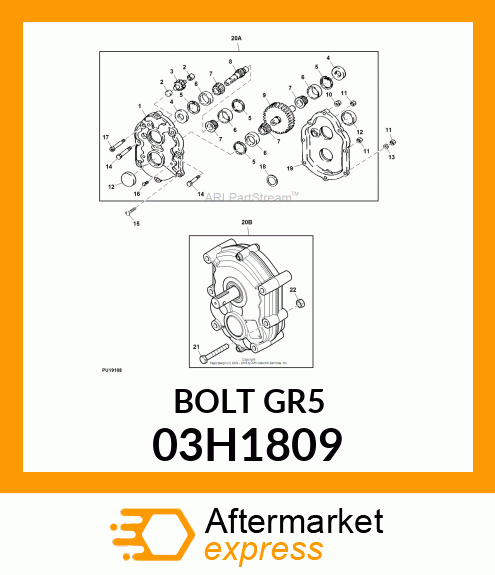 BOLT, ROUND HEAD SHORT SQUARE NECK 03H1809