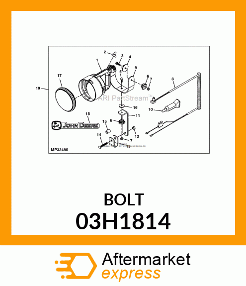 BOLT, ROUND HEAD SQUARE NECK 03H1814