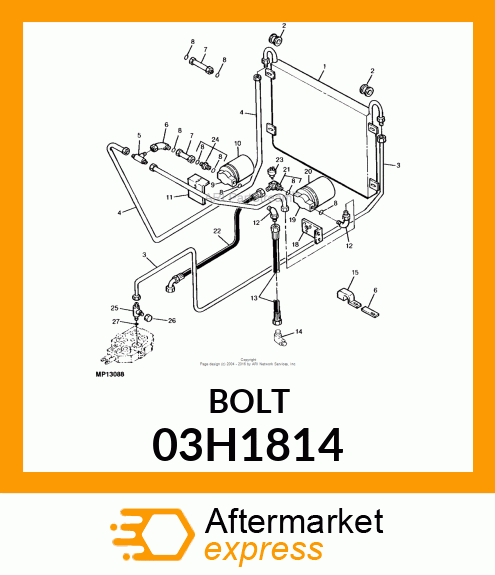 BOLT, ROUND HEAD SQUARE NECK 03H1814