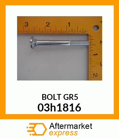 Spare part 03h1816 + BOLT, ROUND HEAD SQUARE NECK