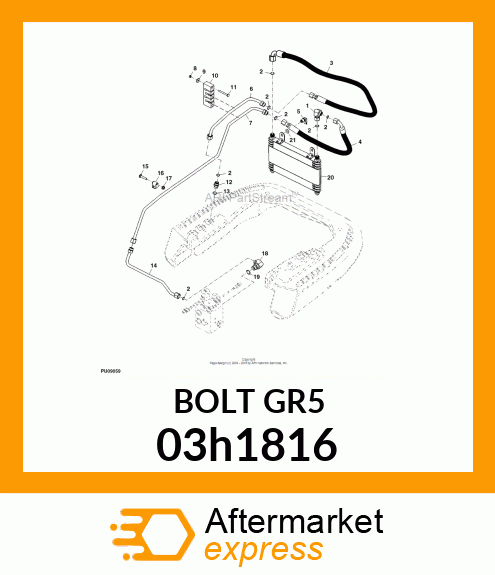 BOLT, ROUND HEAD SQUARE NECK 03h1816