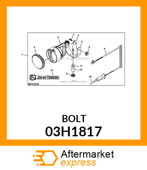 BOLT, ROUND HEAD SQUARE NECK 03H1817