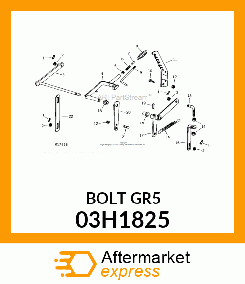 BOLT, ROUND HEAD SQUARE NECK 03H1825