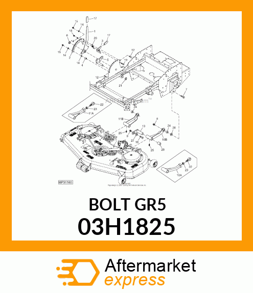 BOLT, ROUND HEAD SQUARE NECK 03H1825