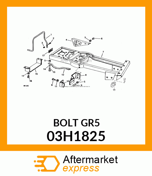 BOLT, ROUND HEAD SQUARE NECK 03H1825