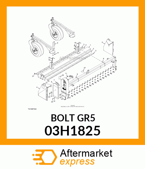 BOLT, ROUND HEAD SQUARE NECK 03H1825