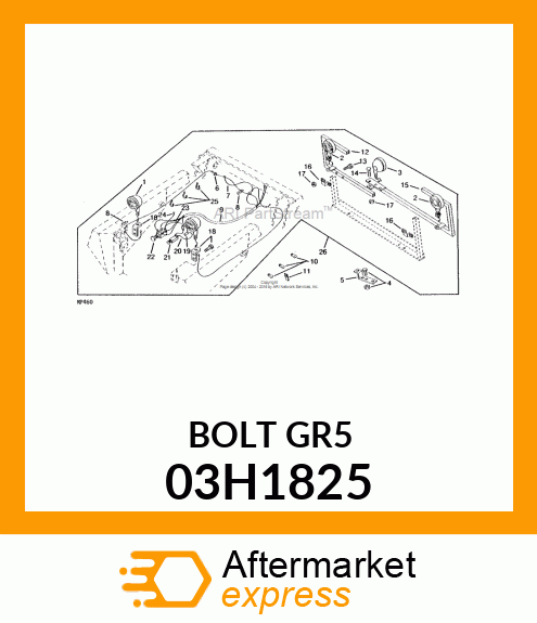 BOLT, ROUND HEAD SQUARE NECK 03H1825