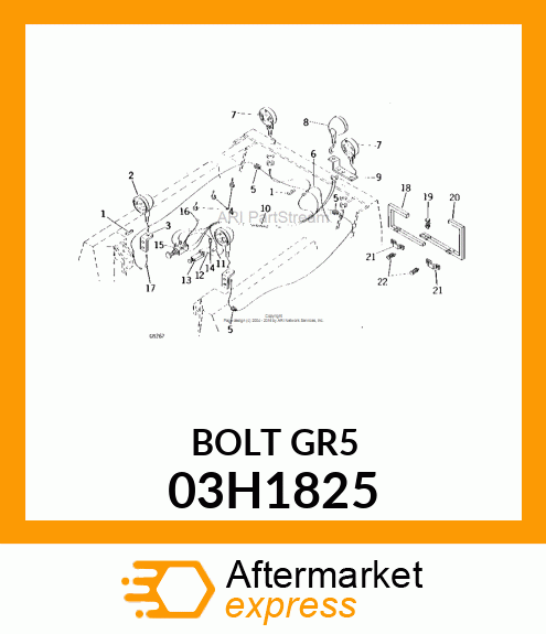 BOLT, ROUND HEAD SQUARE NECK 03H1825