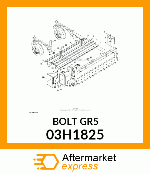 BOLT, ROUND HEAD SQUARE NECK 03H1825