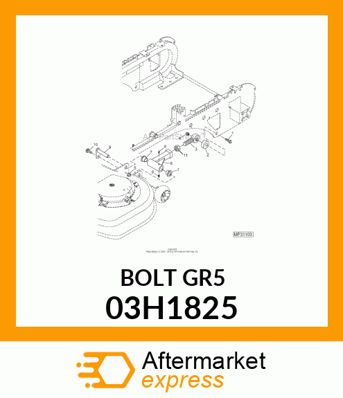 BOLT, ROUND HEAD SQUARE NECK 03H1825