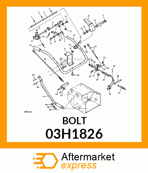 BOLT, ROUND HEAD SQUARE NECK 03H1826