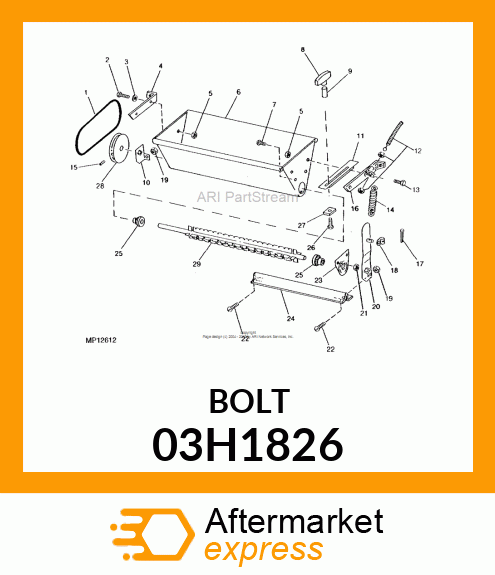 BOLT, ROUND HEAD SQUARE NECK 03H1826