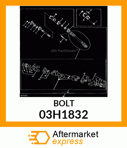 BOLT, ROUND HEAD SQUARE NECK 03H1832