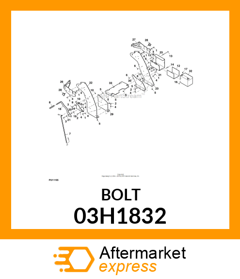 BOLT, ROUND HEAD SQUARE NECK 03H1832