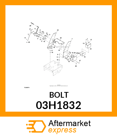 BOLT, ROUND HEAD SQUARE NECK 03H1832