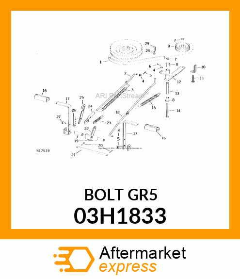 BOLT, ROUND HEAD SQUARE NECK 03H1833