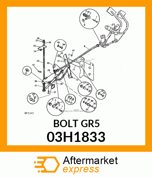 BOLT, ROUND HEAD SQUARE NECK 03H1833