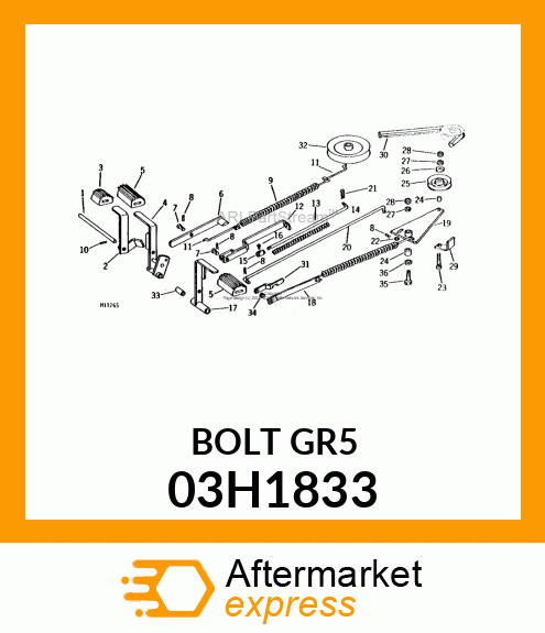 BOLT, ROUND HEAD SQUARE NECK 03H1833